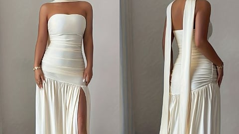 Affordable elegant evening dresses from Temu Canada in satin and flowy styles for special occasions.