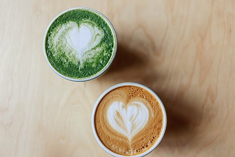 Coffee and matcha  -  two cups, two kinds of energy. Choose what works for you.