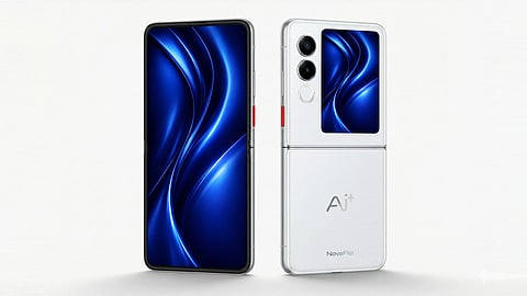 The Ai+ Nova Flip phone comes with a clamshell design at an affordable design.