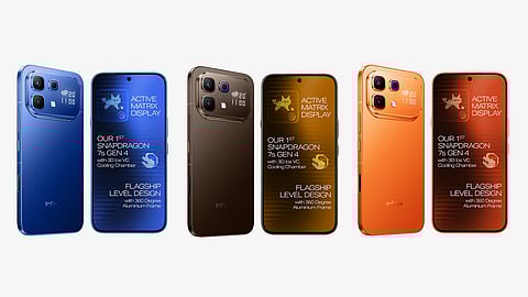 The Infinix Note 60 Pro has been launched in  Deep Ocean Blue, Mocha Brown, and Solar Orange colours.