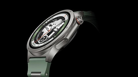 The OnePlus Watch 4 comes with a titanium alloy body and a circular display.