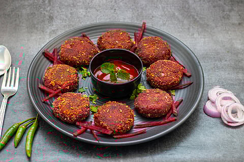 Healthy eating doesn’t have to feel forced this beetroot tikki proves it with every bite.
