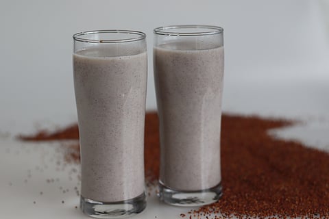 Ragi drink for summer hydration