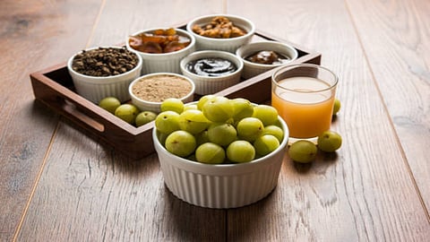 Amla is one of the richest natural sources of vitamin C, a key nutrient that helps boost immunity and fight oxidative stress. 