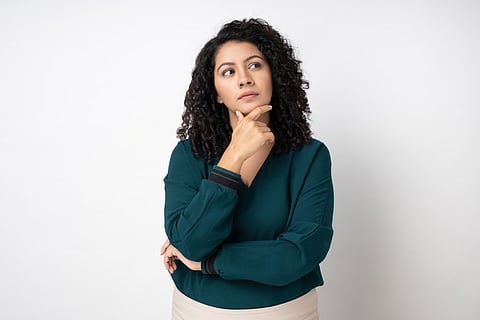 Women confused about her body shape.
