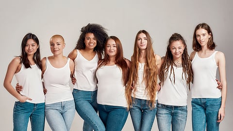Womens of different shapes and sizes.