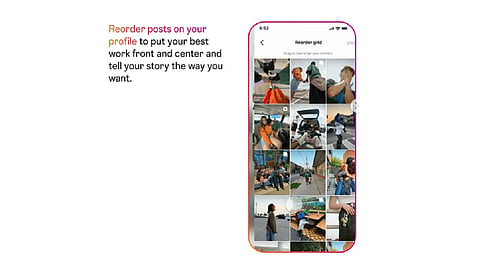 Instagram's Reorder Your Grid feature allows users to rearrange posts and customise the appearance of their profile.
