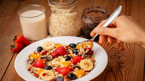 Fiber helps food move smoothly via the digestive tract and enhances regular bowel movements. 
