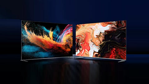 Haier HQLED P7 Pro Series smart TV featuring an HQLED display, Google TV with Gemini, and a slim-bezel design.