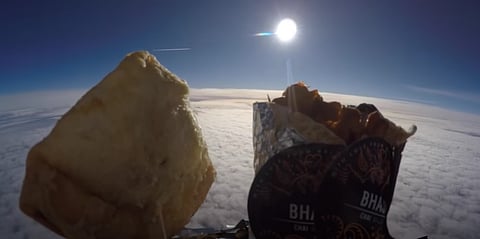 Indian restaurant attempts to send their samosas to space and it’s all on video