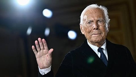 Italian fashion designer Giorgio Armani 