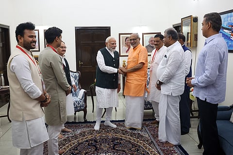 PM Modi and Vice President CP Radhakrishnan