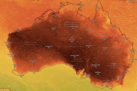 
ഓസ്‌ട്രേലിയയെ മുഴുവൻ ഇന്ന് വ്യാഴാഴ്ച  കടുത്ത ചൂടുകാറ്റ് ബാധിക്കുമെന്ന് കാലാവസ്ഥാ വകുപ്പ് 