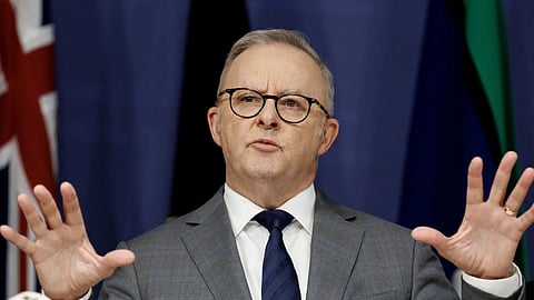 പ്രധാനമന്ത്രിയുടെ പ്രസം​ഗത്തിനിടെ പ്രതിഷേധം