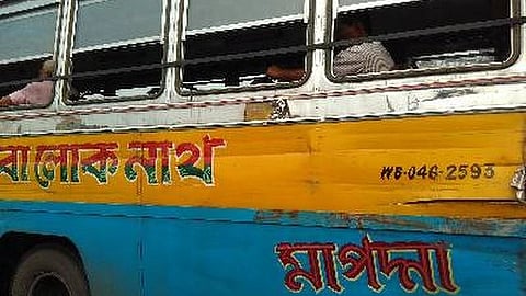 The lamenting father, desperate to bring his son's body back to his ancestral place, with the help of a local agent wrapped his five-month old son's body in a bag, and boarded a Kaliganj-bound bus with that bag, from Siliguri.