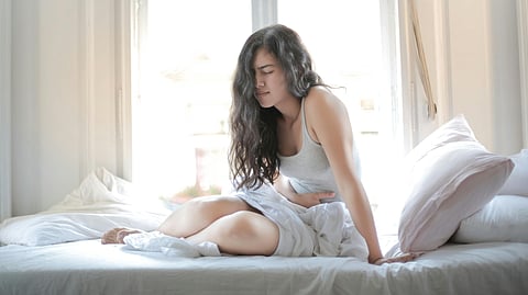 woman with ovulation pain