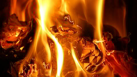 A forensic team later established that an accelerant had been used to ignite the fire.