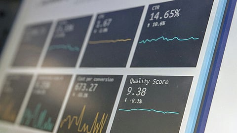A computer screen with machine learning model to analyse and predict the data.