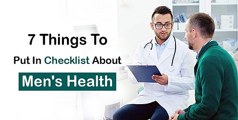 A doctor explaining to a male patient.