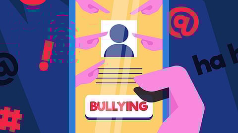 An illustration of the Cyberbullying concept