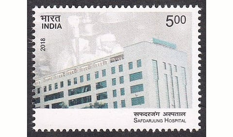 Stamp of Safdarjung Hospital 