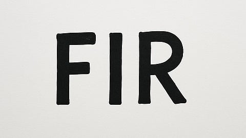 White background with 'FIR' written on it in black color and capital letters.