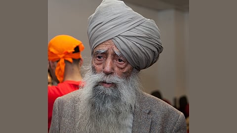 Picture of the World's oldest marathon runner-Fauja Singh.