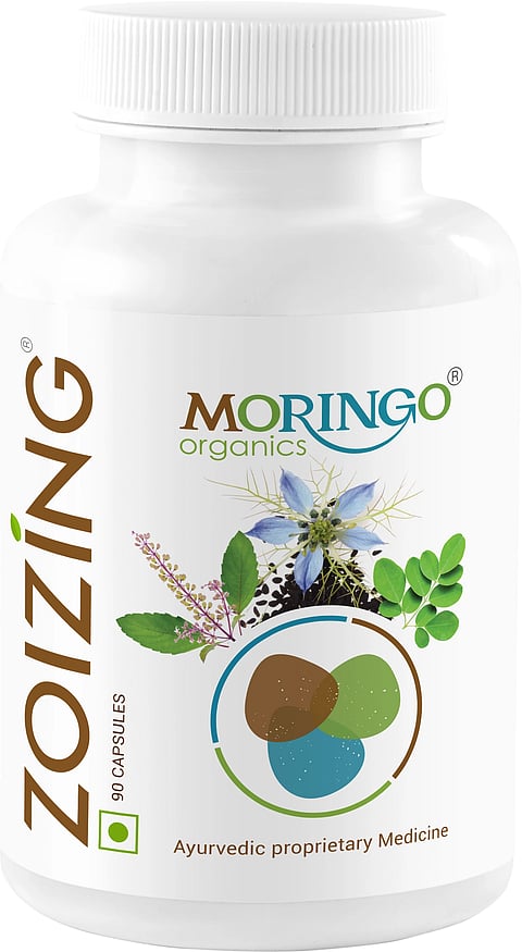 A bottle of moringa tablets.