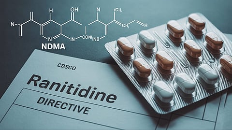 The image shows a strip of tablet.