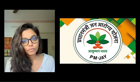 Official logo of the Ayushman Bharat Pradhan Mantri Jan Arogya Yojana (PM-JAY) Scheme.