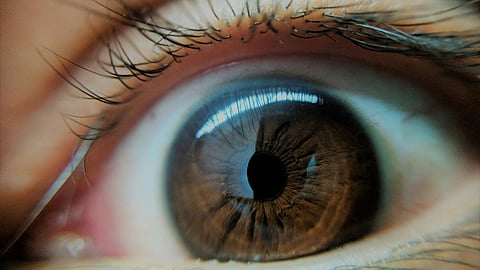 Close-up image of a brown eye.