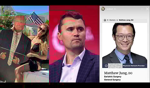 Collage of Lexi Kuenzle, Charlie Kirk and Dr. Matthew Jung