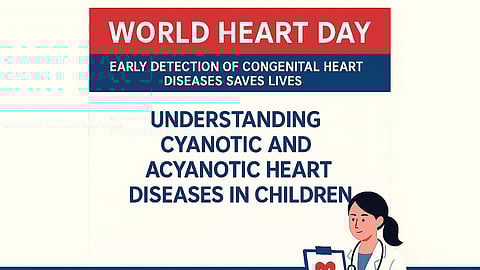 A poster about congenital heart diseases for world heart day.