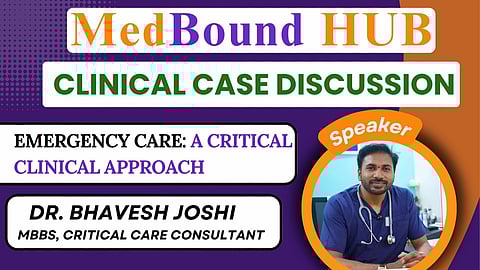 A poster of the clinical case discussion with Dr. Bhavesh Joshi