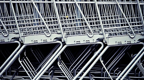 Image of supermarket karts.