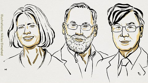 2025 Nobel Prize in Physiology or Medicine winners Mary Brunkow, Fred Ramsdell, and Shimon Sakaguchi