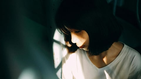 An image of a sad girl.