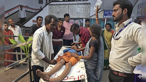 Image showing scene of Sanjay Gandhi Memorial Hospital.