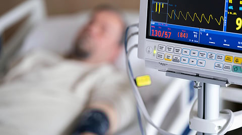 An image of a man in hospital.