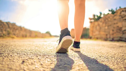An image of a person walking.