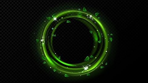 Animated image depicting green light therapy for migraine.
