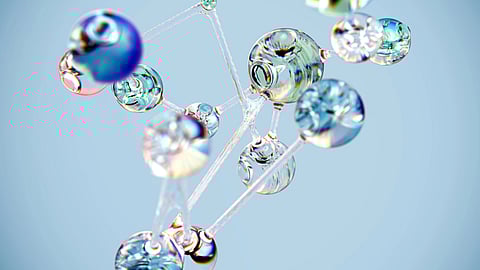 An image of genetic molecules.