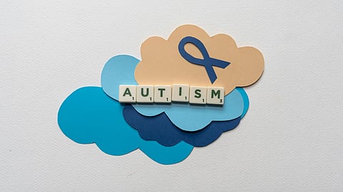 An image of crafts and autism spelt on it.