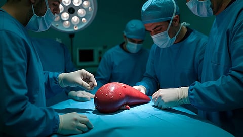 Surgeons performing the transplant