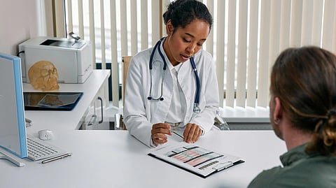 An image of  a doctor in clinic