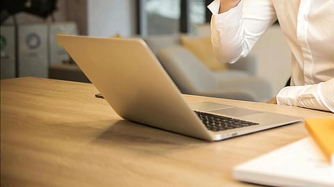 Image of a laptop on a table.