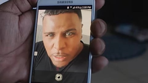 Image of David Taylor featured in the documentary doing a video call.