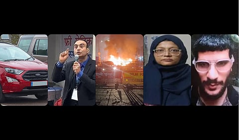 Collages of the suspects of Delhi Red Fort blast