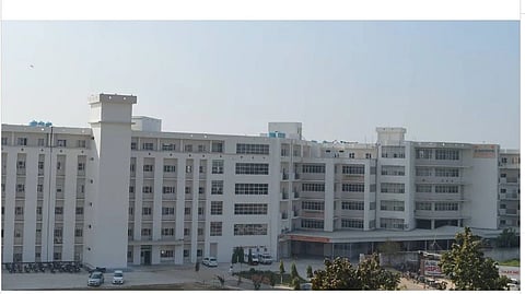 A huge building with multiple stories of Al-Falah university.