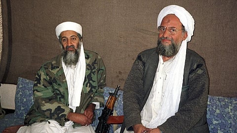 An image of Osama Bin Laden and Ayman al-Zawahiri.